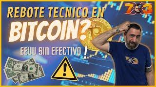 REBOTE TECNICO EN BITCOIN? EEUU SIN EFECTIVO! (BITCOIN, CRYPTOS Y BOLSA) - Trading en ESPAÑOL