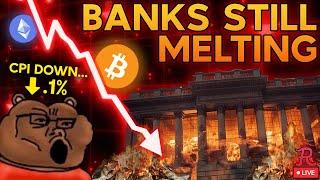Bitcoin LIVE : CPI REPORT, BEAR MARKET RALLY VIBES, BANKS STARTING TO CRASH AGAIN