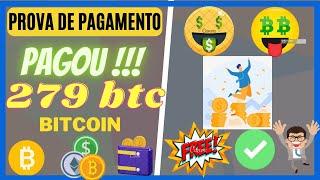 PAGOU!  Vie faucet 279 btc bitcoin pagamento direto na carteira ganhe btc gratis