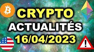 ACTUS CRYPTOMONNAIES 16/04 : CA BOUGE AUX USA ! UN CONCURRENT POUR L'USDT ? ENCORE UN PIRATAGE !