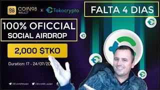 GANHE DE 12 USD ATÉ 300 GIVEWAY DA COIN98 + TKO TOKEN  OFICCIAL!