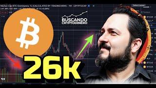 Bitcoin  Hacia los 26,000 a probar MM200 semanas + Criptonoticias !!