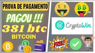 PAGOU! Cryptowin 381 btc(bitcoin) pagamento direto na carteira ganh btc gratis