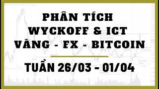 Phân Tích VÀNG-FOREX-BITCOIN Tuần 26/03-01/04 Theo Phương Pháp WYCKOFF & ICT | TraderViet